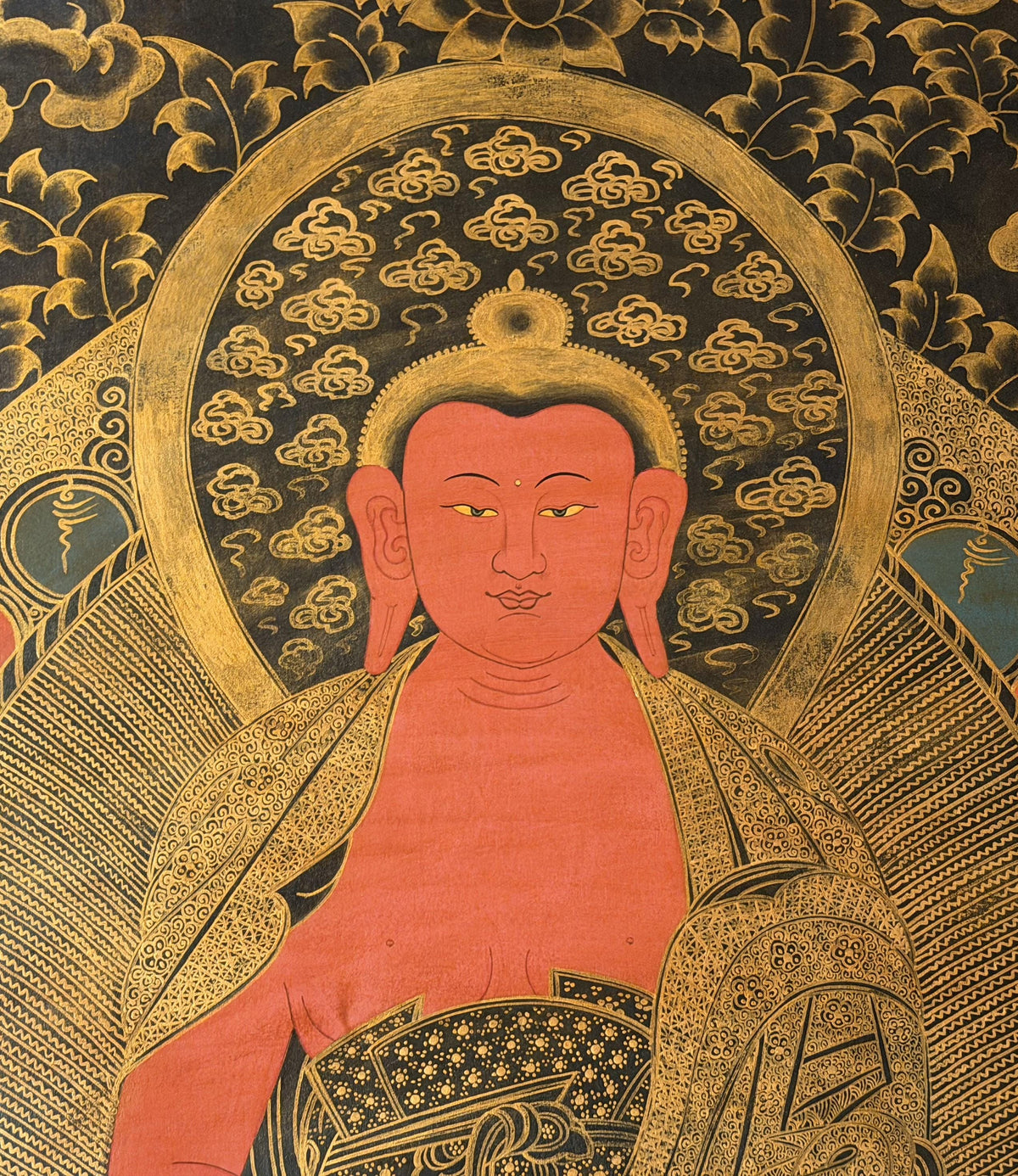 Amitabha Buddha Pure Land Thangka | Large Tibetan Meditation Painting | Sukhavati Compassion Art