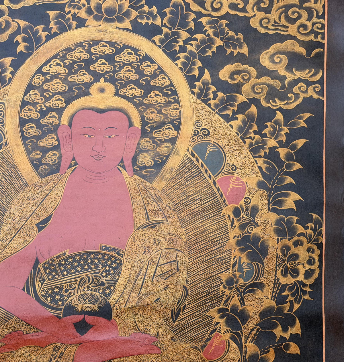 Amitabha Buddha Pure Land Thangka | Large Tibetan Meditation Painting | Sukhavati Compassion Art