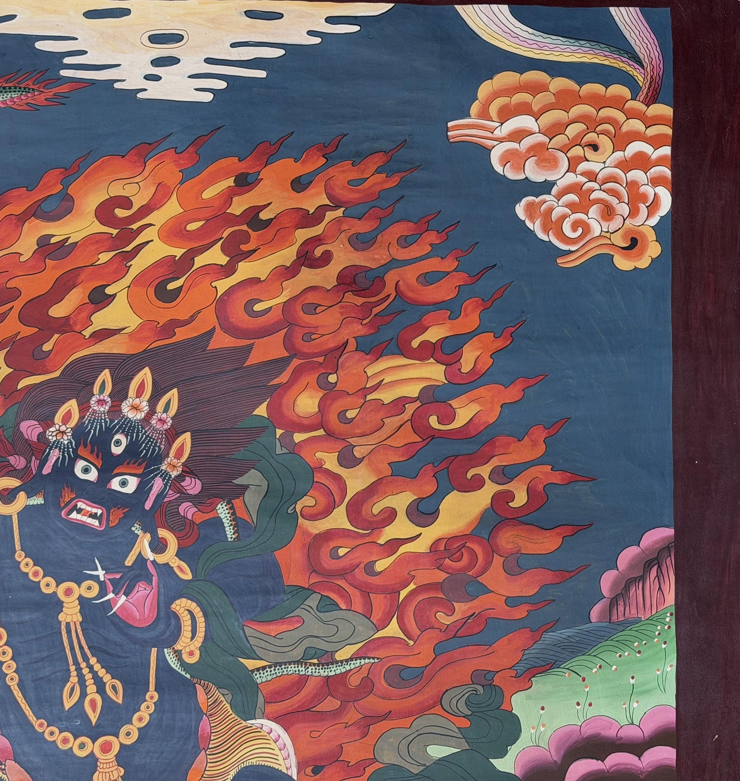 Hand-Painted Vajrapani Thangka | Tibetan Art for Meditation & Mindfulness | Compassion and Inspiration