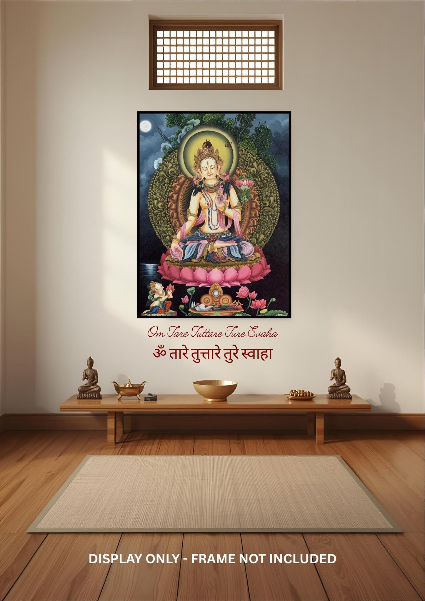 White Tara Newari Paubha Thangka | Hand Painted Buddhist Art | Masterpiece Meditation Painting