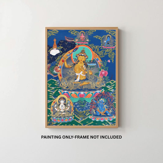 Hand-Painted Manjushri Thangka | Bodhisattva of Wisdom | Masterpiece Tibetan Art
