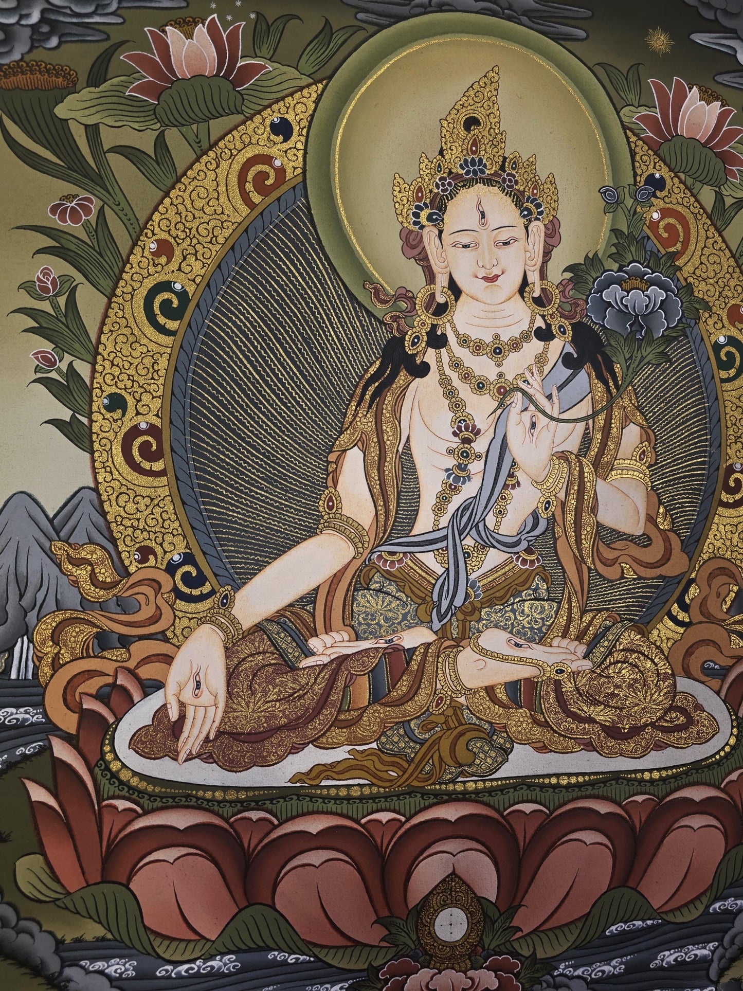 White Tara Thangka – Hand-Painted Masterpiece | Mother of All Buddhas Tibetan Art