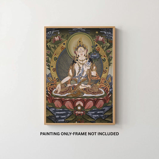 White Tara Thangka – Hand-Painted Masterpiece | Mother of All Buddhas Tibetan Art