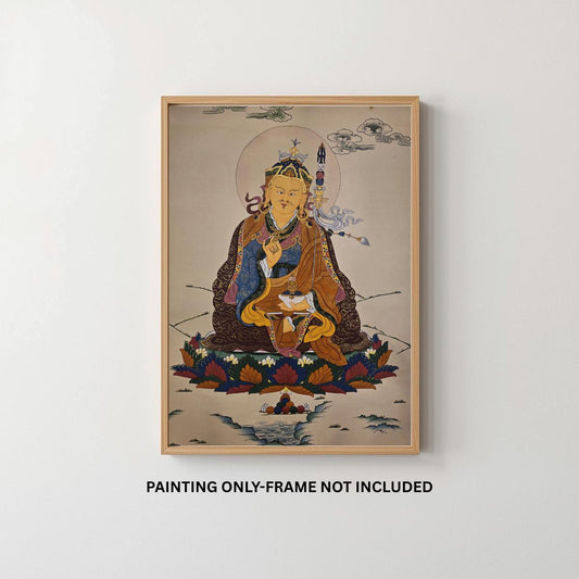 Guru Padmasambhava Thangka – Karma Gadri Style | Hand-Painted Master Quality Tibetan Art