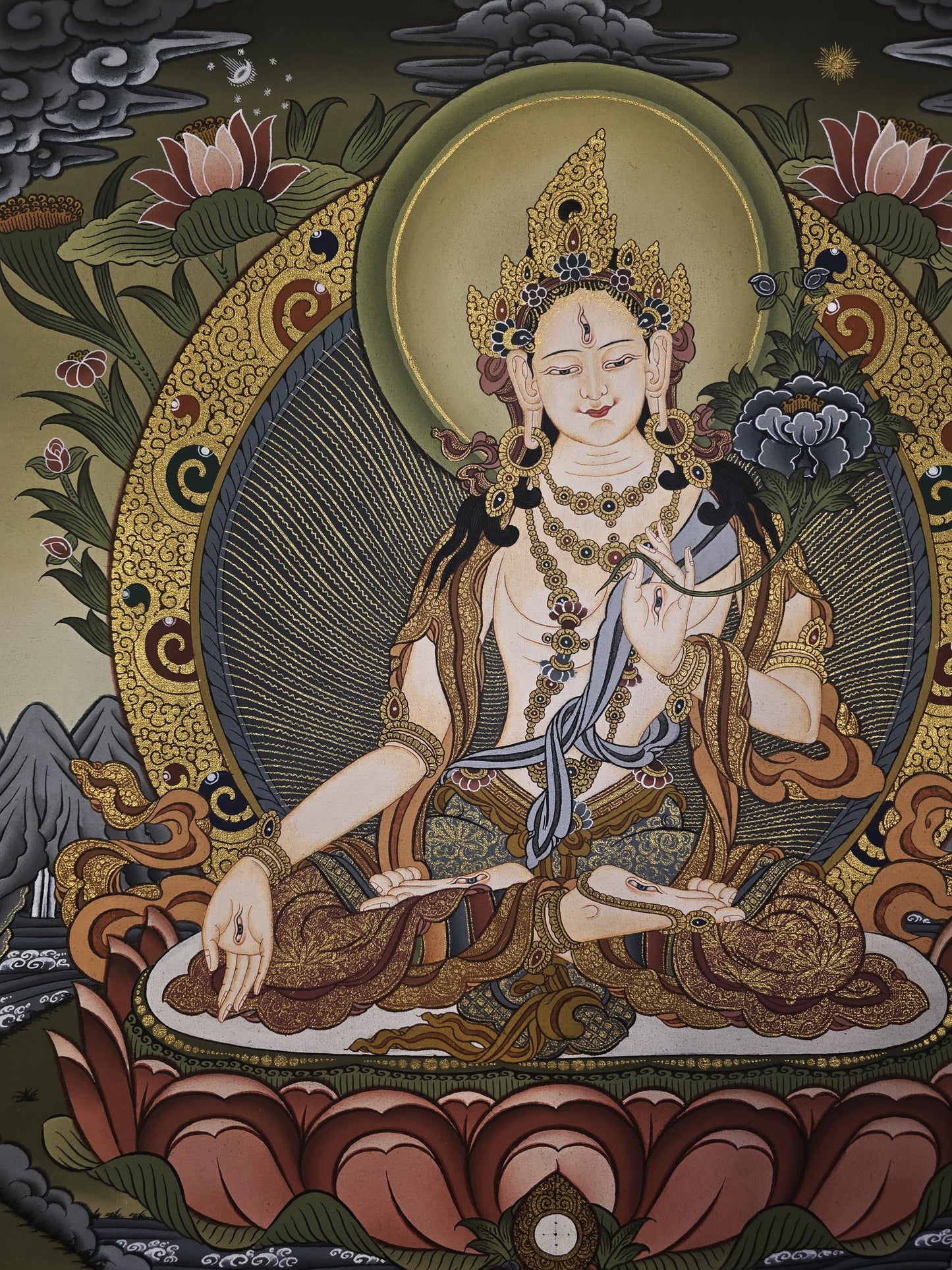 White Tara Thangka – Hand-Painted Masterpiece | Mother of All Buddhas Tibetan Art