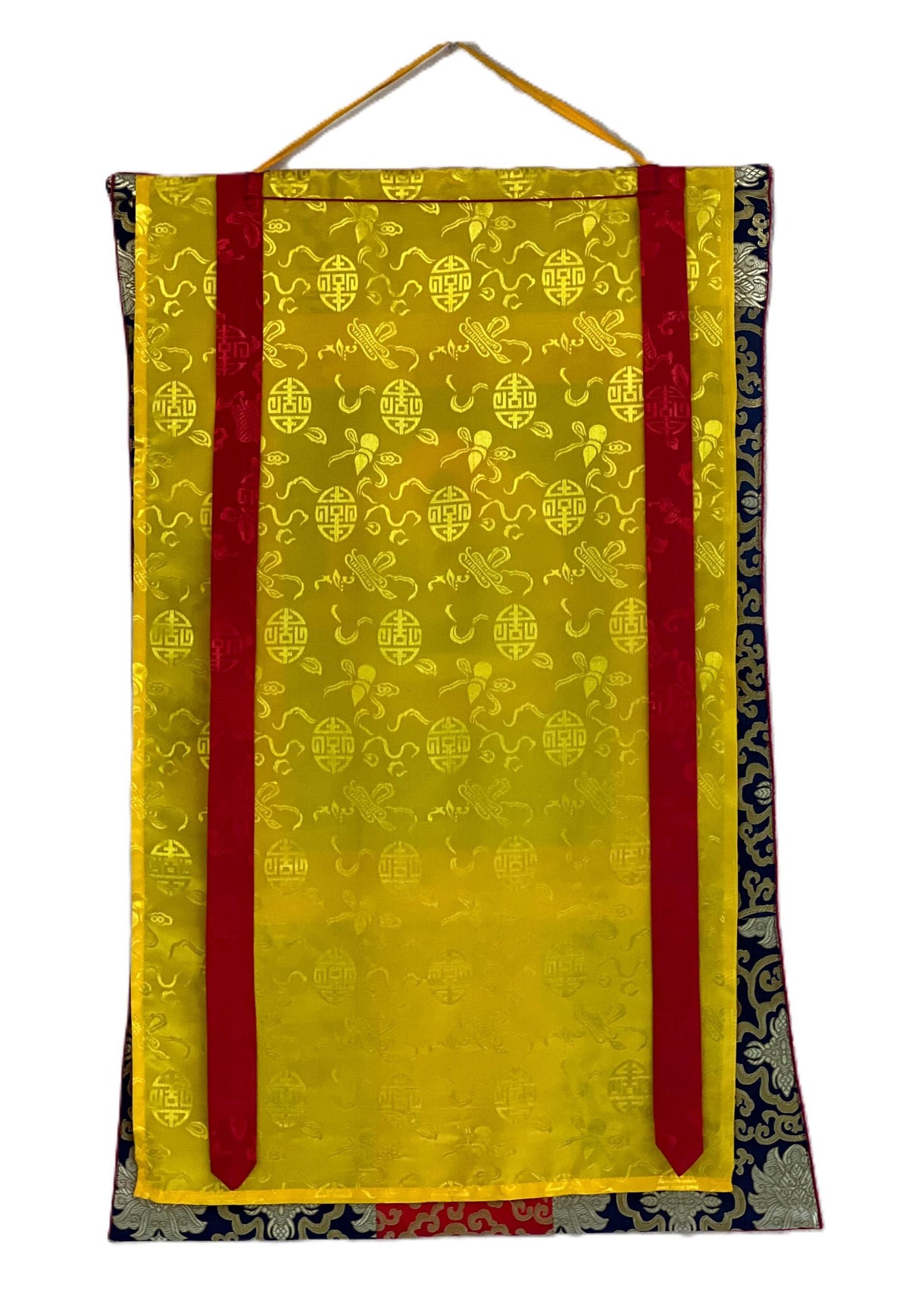 White Tara Thangka with Silk Brocade | Tibetan Buddhist Compassion Goddess Art