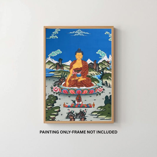 Hand-Painted Shakyamuni Buddha Thangka | Tibetan Buddhist Art