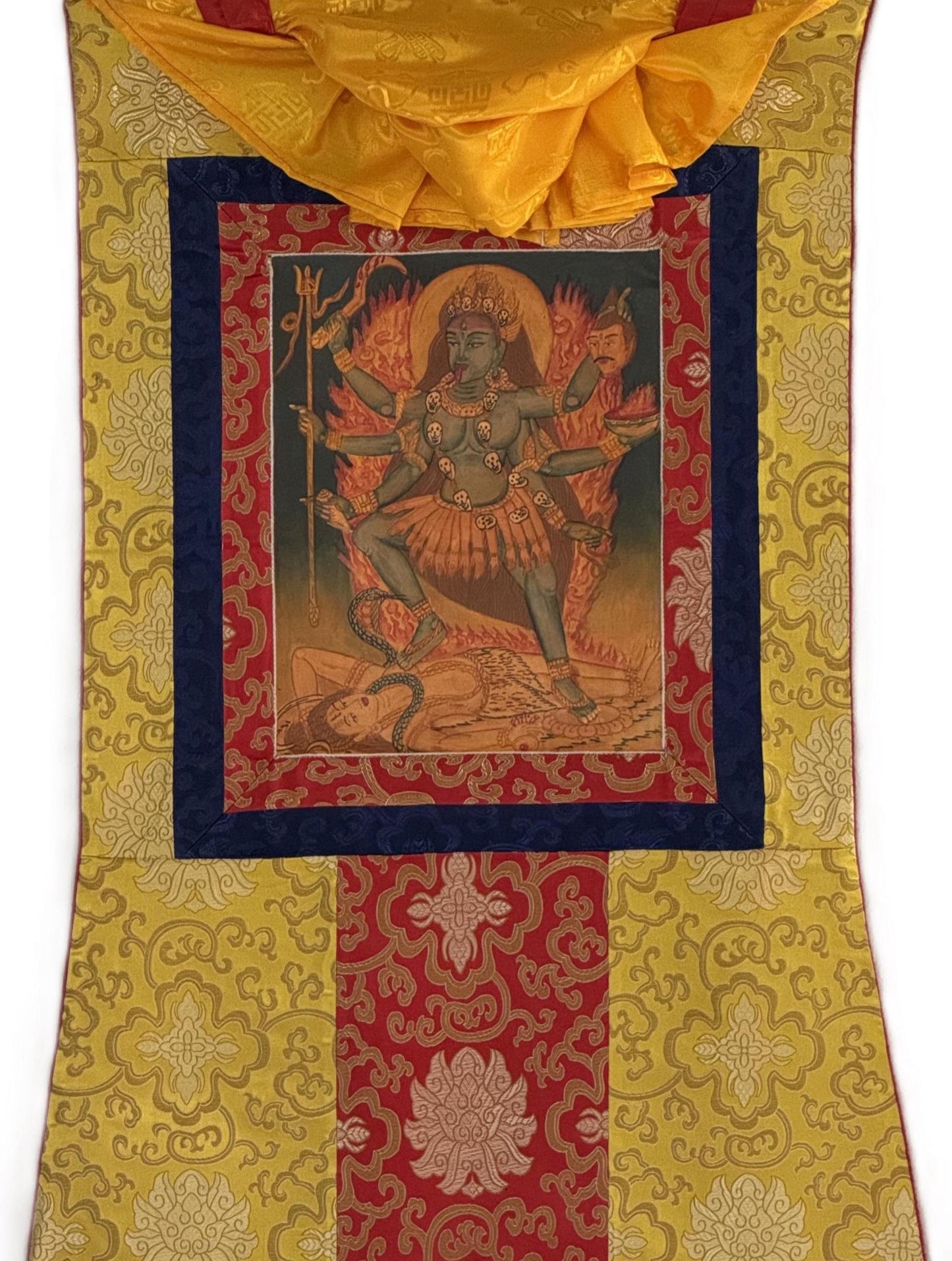 Goddess Kali Thangka Painting | Hand-Painted Hindu Art