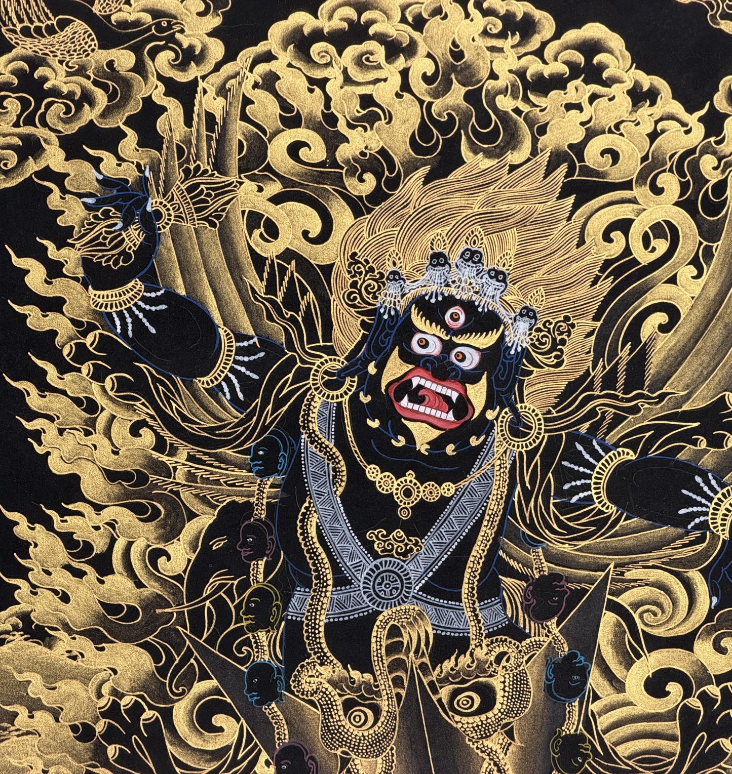 Hand-Painted Dorje Phurba Thangka | Tibetan Vajra Nail Ritual Art, Spiritual Empowerment