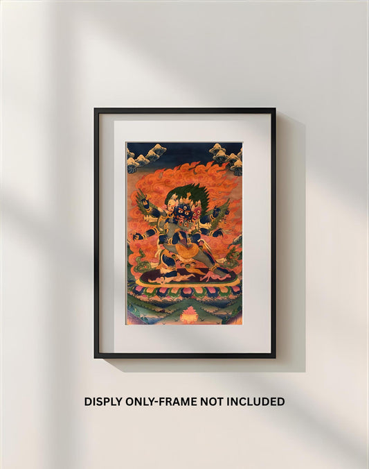 Hand-Painted Vajrakilaya Thangka | Tibetan Spiritual Art | Oil- Varnished Masterpiece