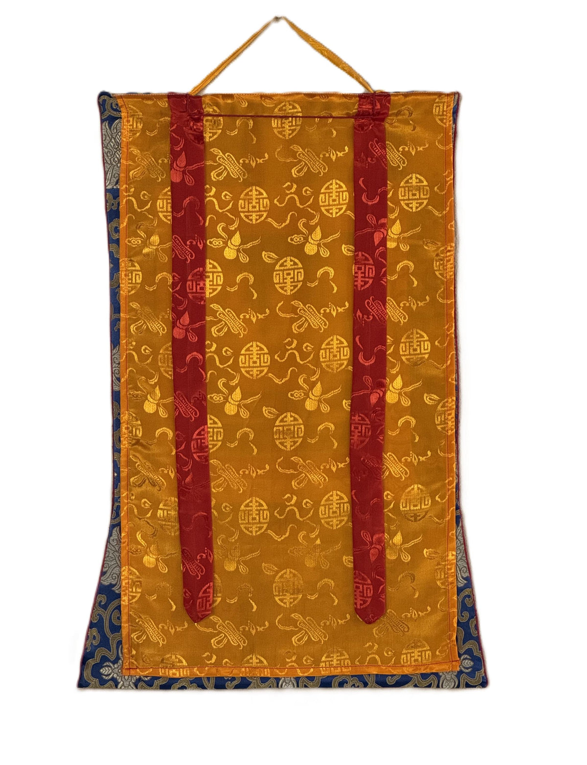 White Tara, Mother Buddha, Tibetan Thangka Painting, Original Art with Silk Frame ( Brocade)