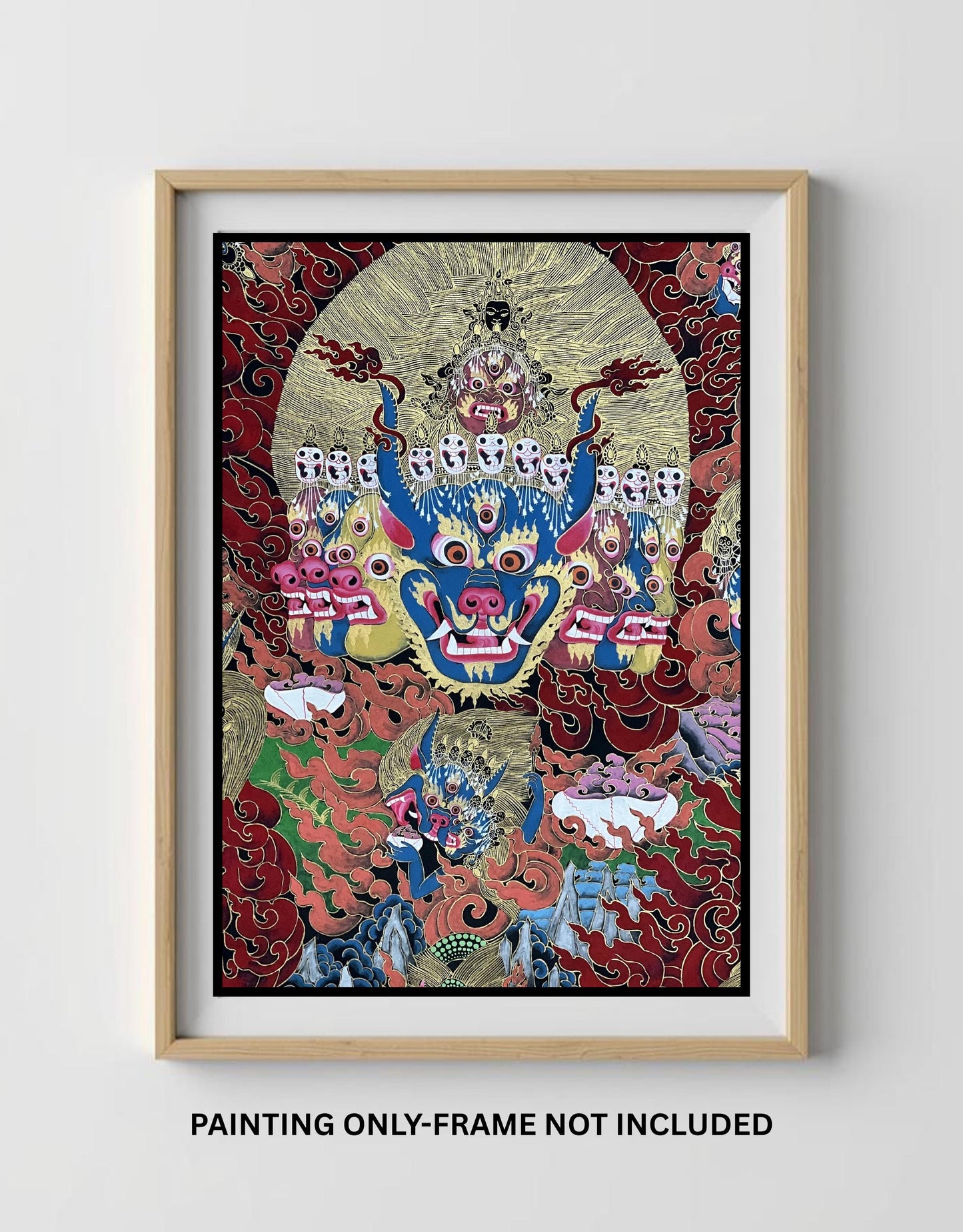 Hand-Painted Yamantaka Thangka – Wrathful Tibetan Buddhist Art