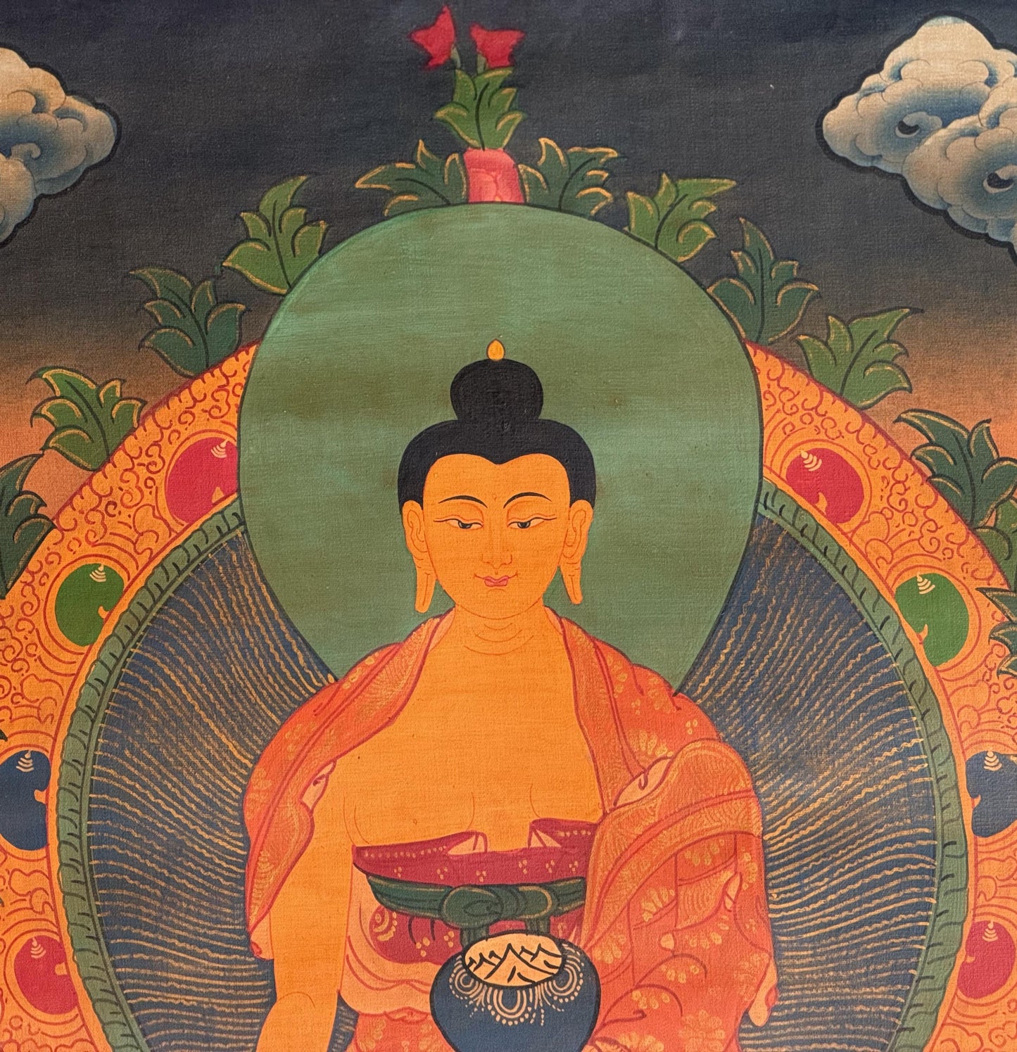 Hand-Painted Shakyamuni Buddha Thangka | Tibetan Meditation Art, Nepal
