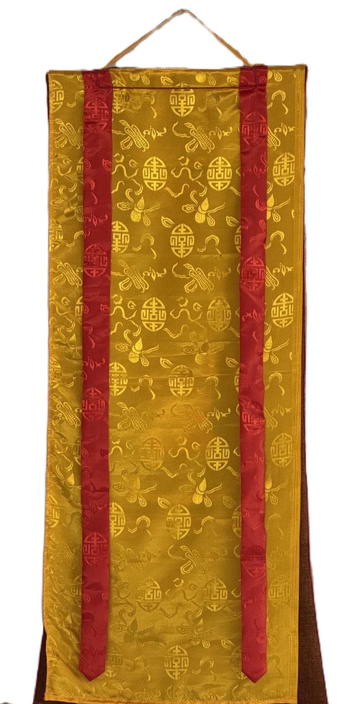 7 Chakra Energy Healing Tibetan Thangka Painting - Kundalini Art Silk Brocade Frame