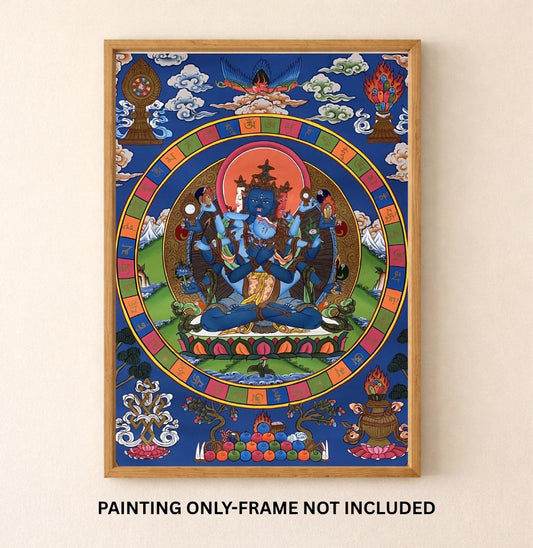 Guhyasamaja Thangka Painting | 24K Gold, Tibetan Buddhist Art