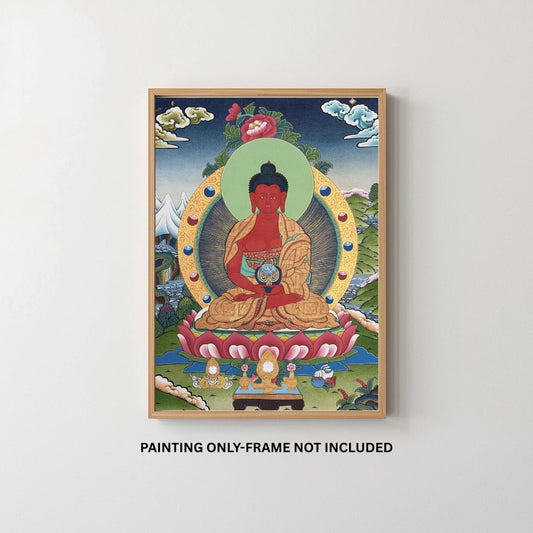 Amitabha Buddha Thangka | Hand-Painted Tibetan Pure Land Art