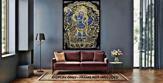 Hand-Painted Six-Armed Mahakala Thangka – Tibetan Dharma Protector Art
