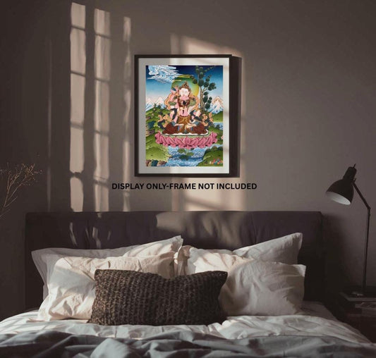 Vajrasattva and Shakti Yab Yum - Tibetan Thangka Painting for Meditation and Spiritual Décor