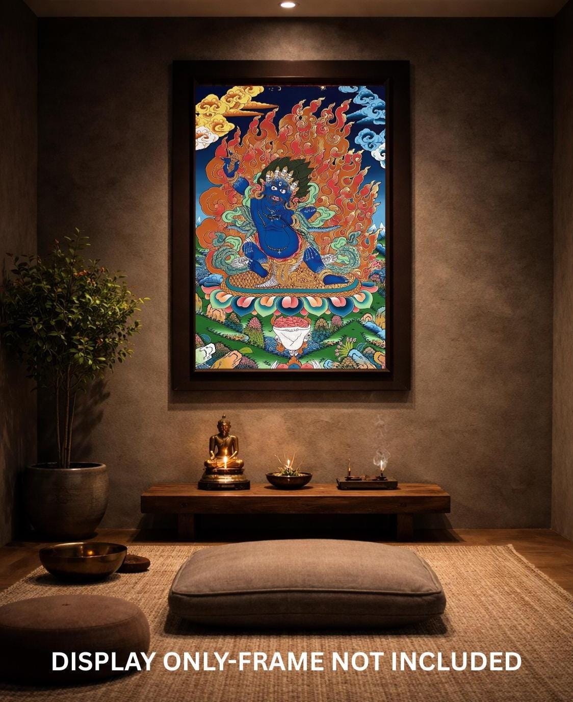 Original Hand-Painted Vajrapani Thangka | Sangdag Chagna Dorje Tibetan Meditation Art