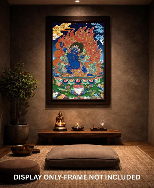 Original Hand-Painted Vajrapani Thangka | Sangdag Chagna Dorje Tibetan Meditation Art