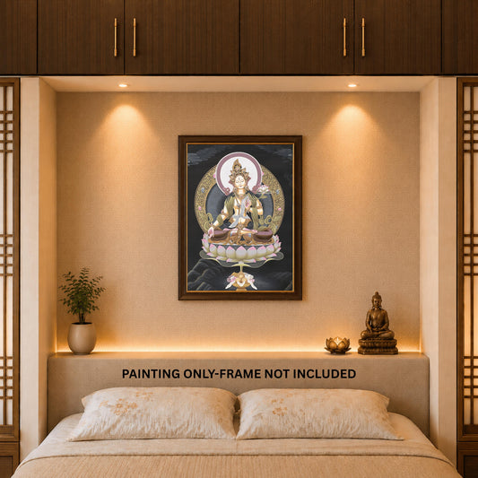 White Tara Thangka | Newari Paubha, Hand-Painted Buddhist Art