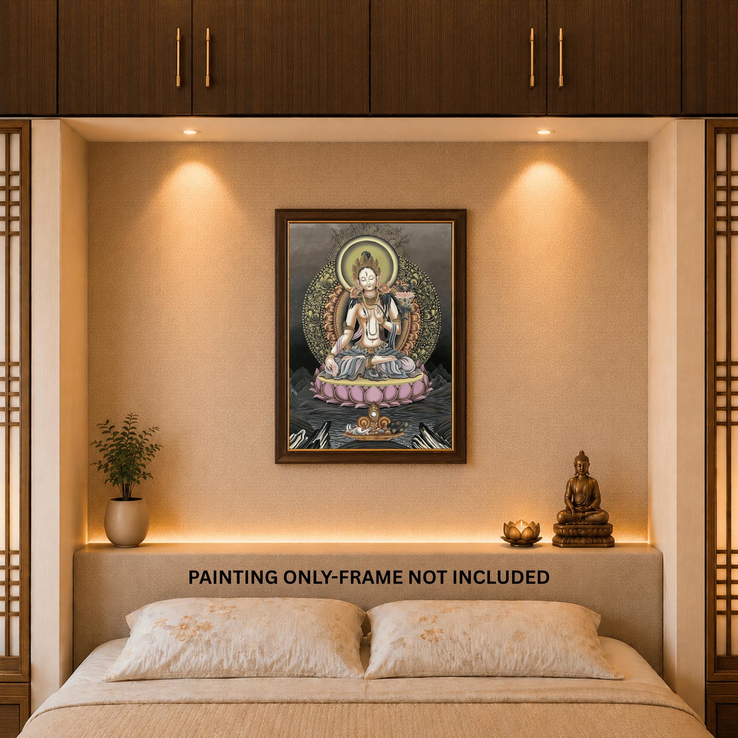 White Tara Newari Paubha Thangka | Hand-Painted Compassion Goddess Art