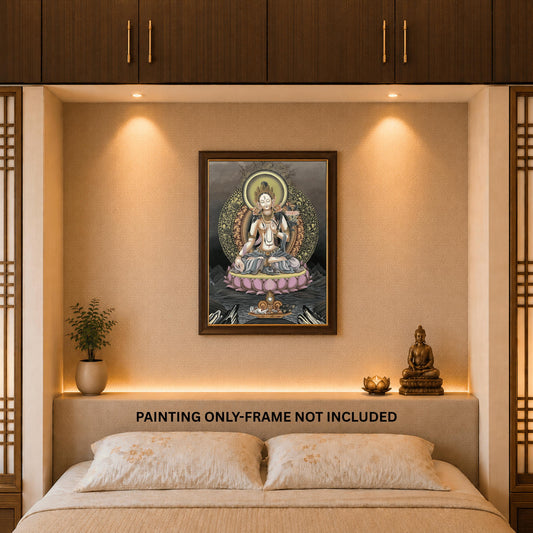 White Tara Newari Paubha Thangka | Hand-Painted Compassion Goddess Art