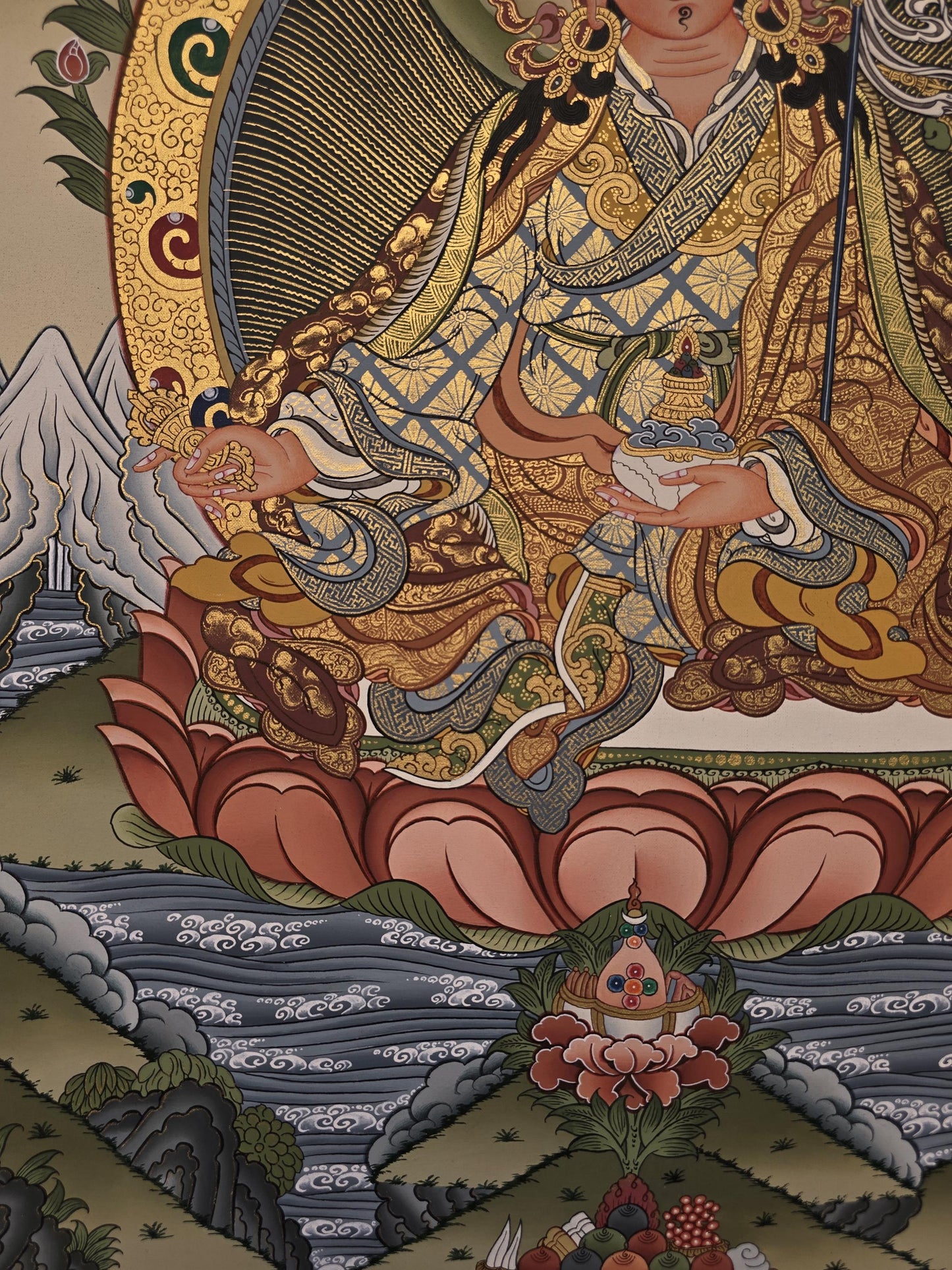 Padmasambhava Thangka | Hand-Painted Guru Rinpoche Tibetan Meditation Art