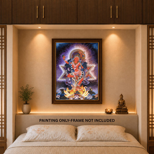 Vajravarahi Newari Paubha Original Masterpiece Art – Hand-Painted Tantric Goddess of Wisdom and Liberation Thangka