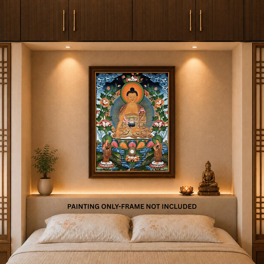 Shakyamuni Buddha Thangka | Hand-Painted Tibetan Enlightenment Art