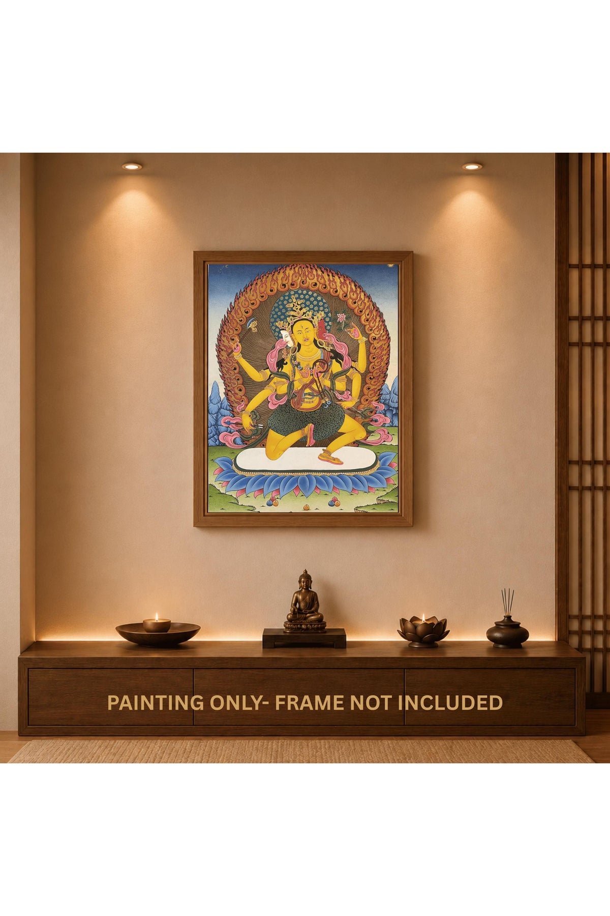 Parnashavari Thangka Painting | Hand-Painted Tibetan Healing Goddess Art