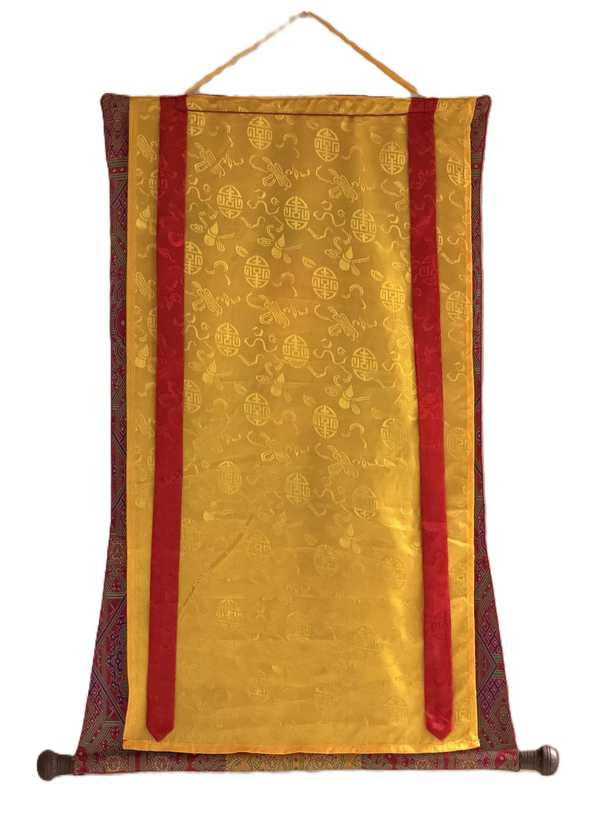 Machig Labdron Thangka with Silk Brocade | Hand-Painted Tibetan Chod Master Buddhist Art | Female Yogi Nepal