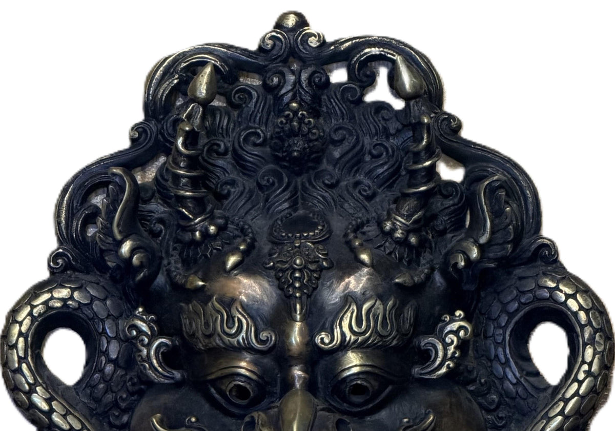 Handmade Garuda Brass Mask | Nepalese Guardian Wall Hanging | Hindu Buddhist Door Decor | Himalayan Sacred Art