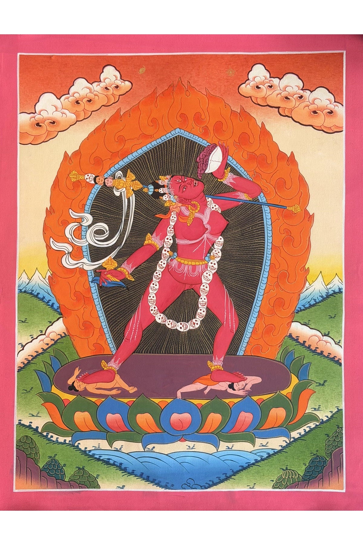 Vajrayogini Thangka Painting, Tibetan Buddhist Dakini Art, Hand-Painted in Nepal