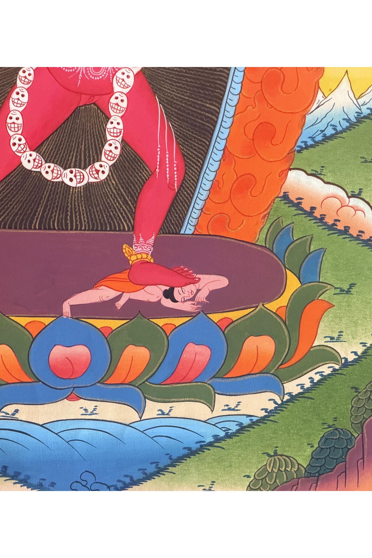 Vajrayogini Thangka Painting, Tibetan Buddhist Dakini Art, Hand-Painted in Nepal