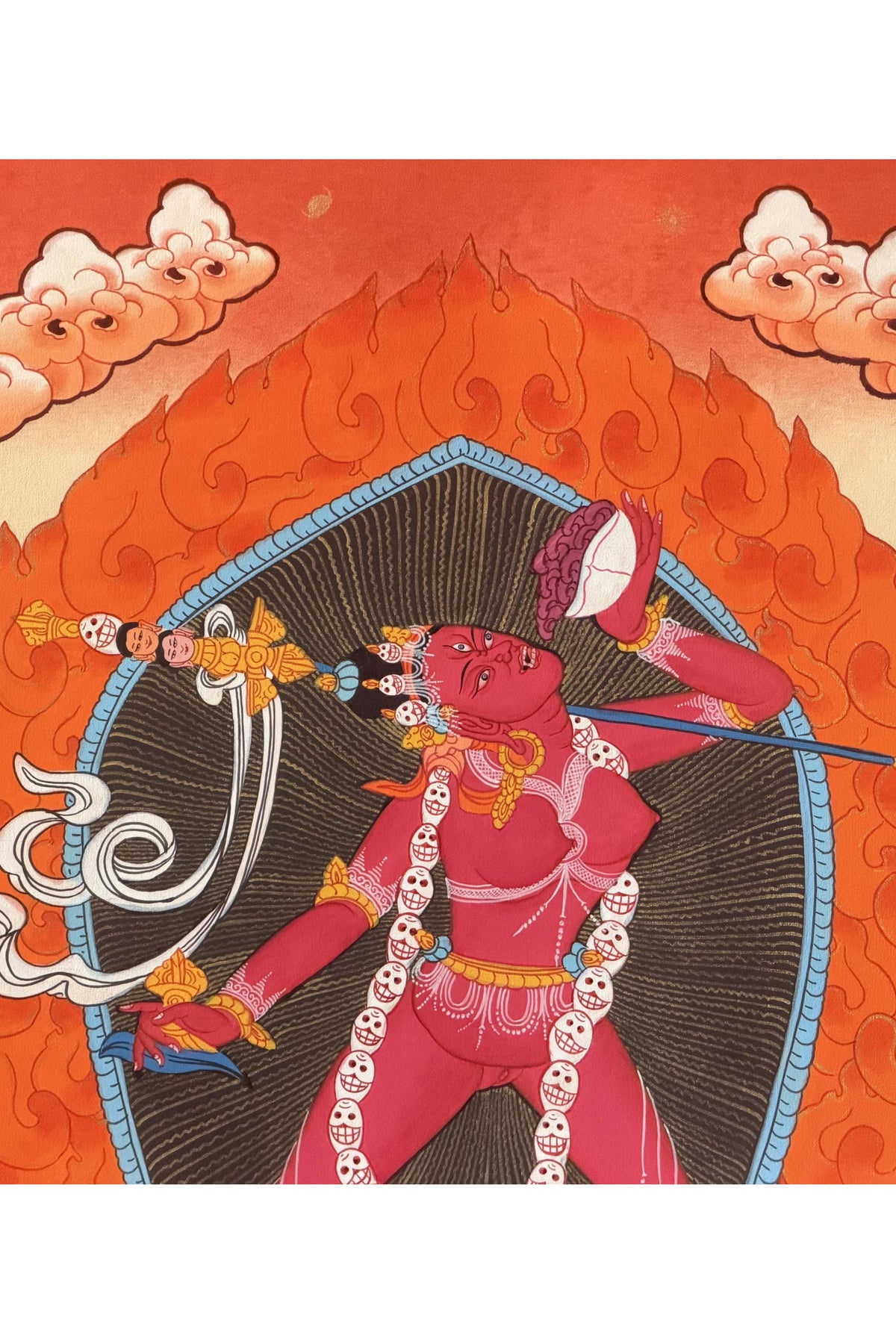 Vajrayogini Thangka Painting, Tibetan Buddhist Dakini Art, Hand-Painted in Nepal