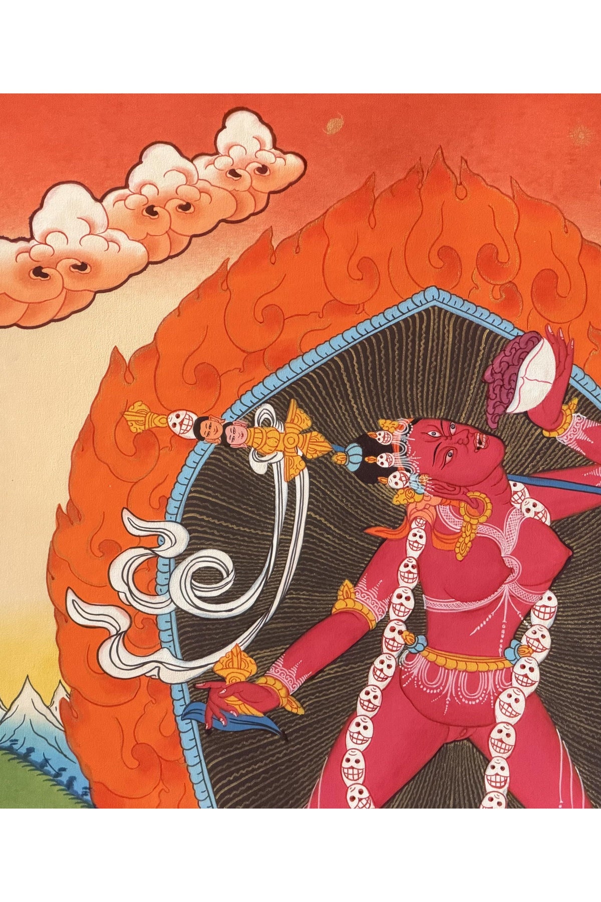Vajrayogini Thangka Painting, Tibetan Buddhist Dakini Art, Hand-Painted in Nepal
