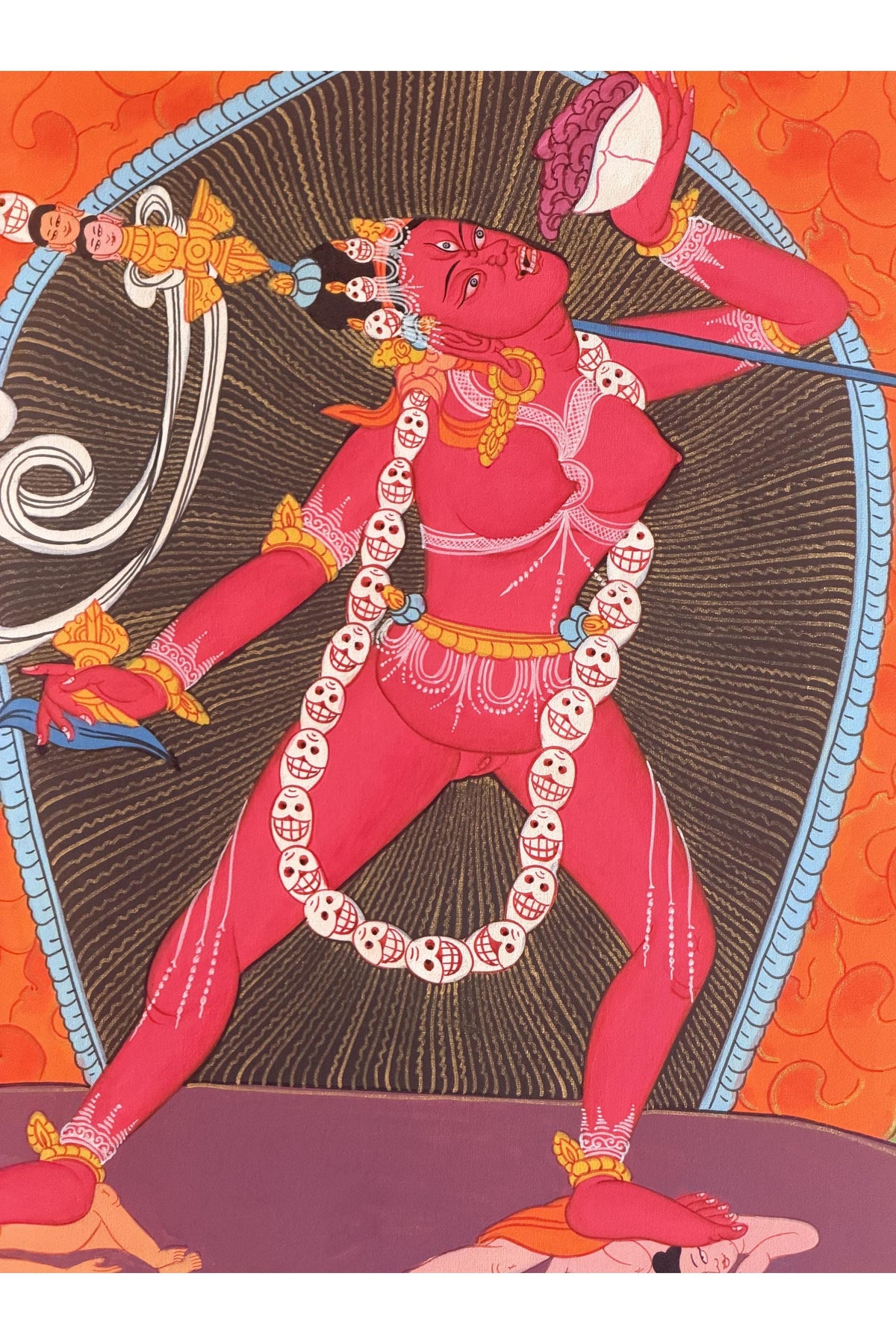 Vajrayogini Thangka Painting, Tibetan Buddhist Dakini Art, Hand-Painted in Nepal