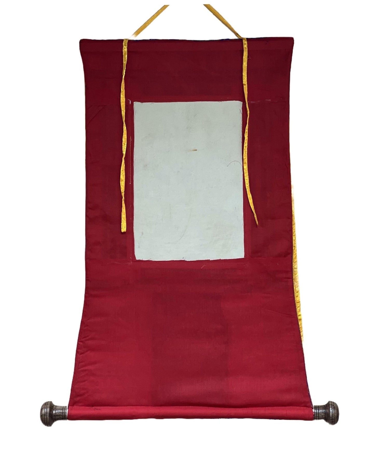 Original Hand - painted Akash Yogini /Jogini/Flying Dakini Original Newari Paubha Thangka Painting/ Tantra Art with High - Quality Silk Brocade - Tibetan Thangka Art