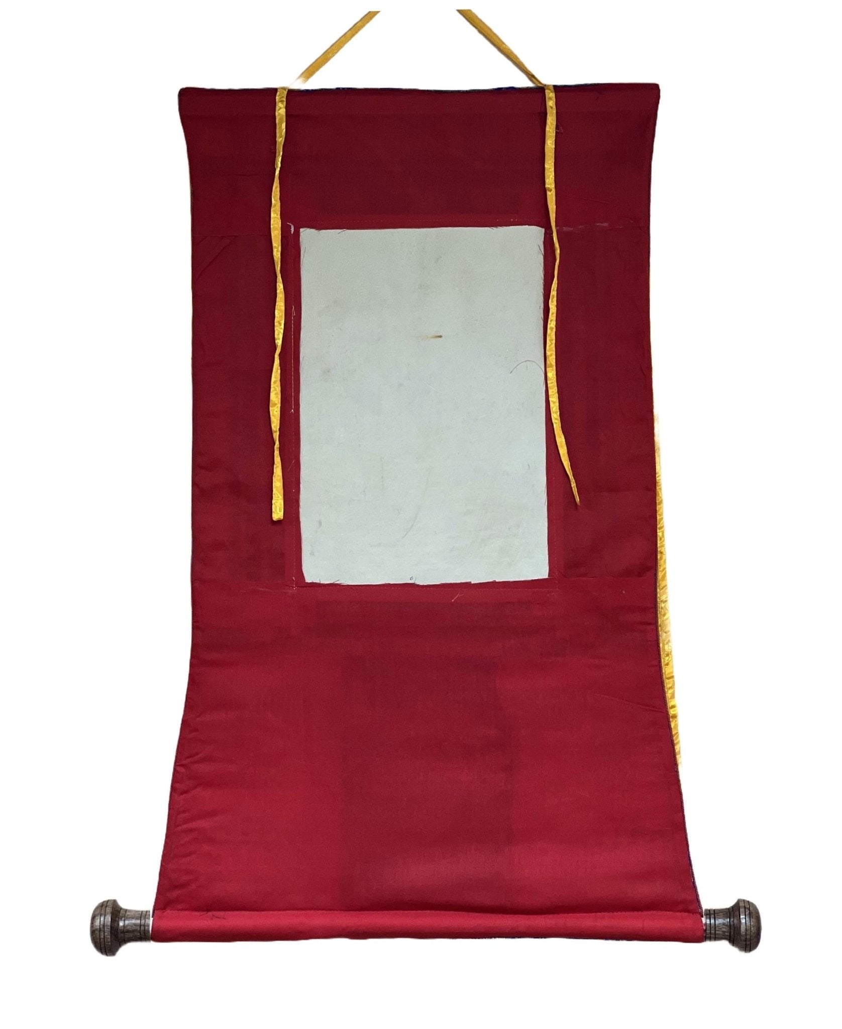 Original Hand - painted Akash Yogini /Jogini/Flying Dakini Original Newari Paubha Thangka Painting/ Tantra Art with High - Quality Silk Brocade - Tibetan Thangka Art