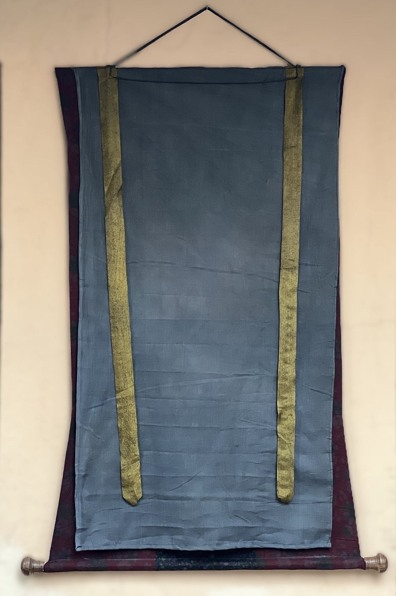 Original Hand - Painted Amitabha Buddha Old Oil - Varnished Tibetan Compassion / Meditation Thangka Painting with High - Quality Cotton Brocade - Tibetan Thangka Art