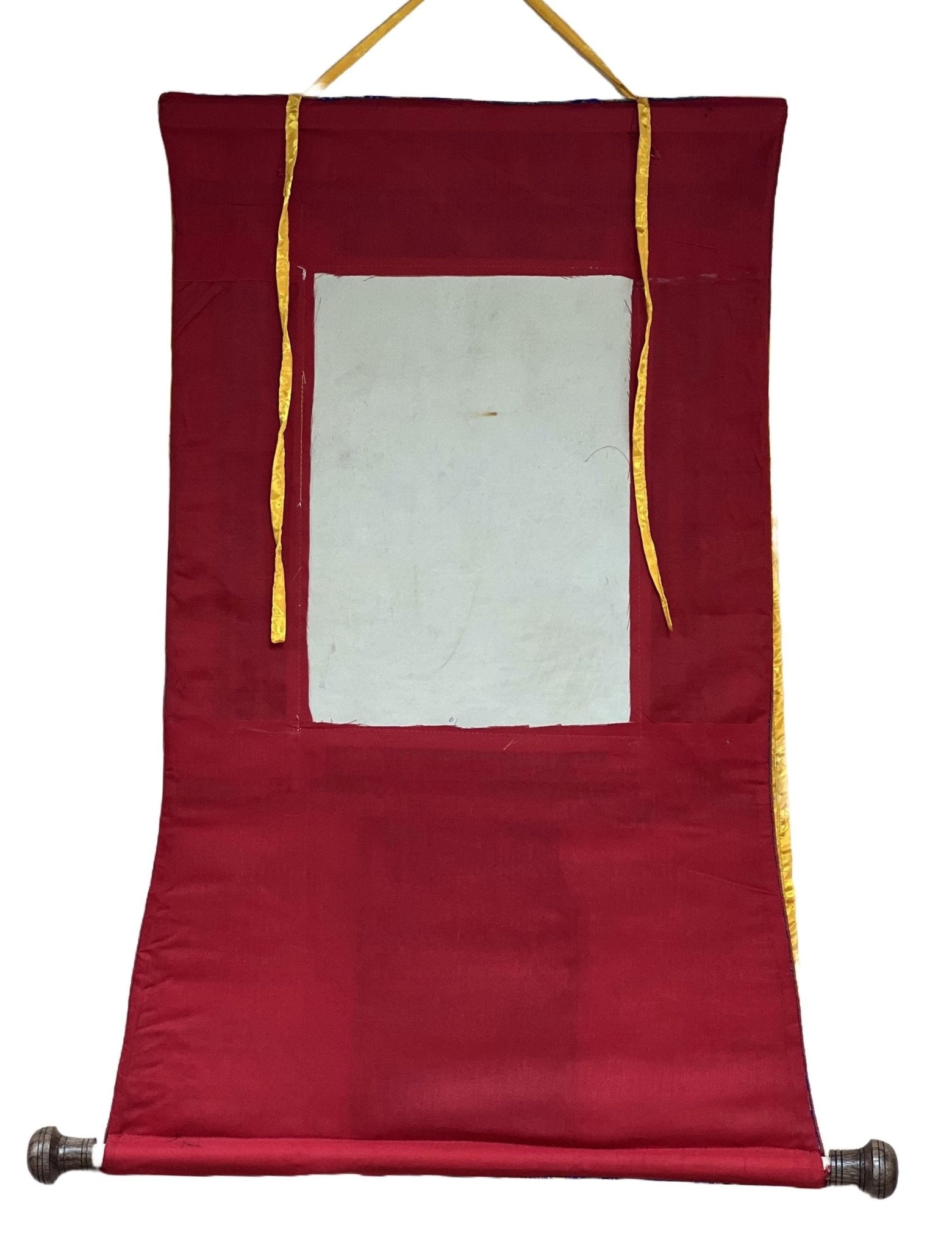 Original Hand - painted Lord Shiva/ Shankar/ Mahadeva/ God of Creation and Destruction/ Thangka Painting/ Hindu Art with Premium Silk Brocade - Tibetan Thangka Art