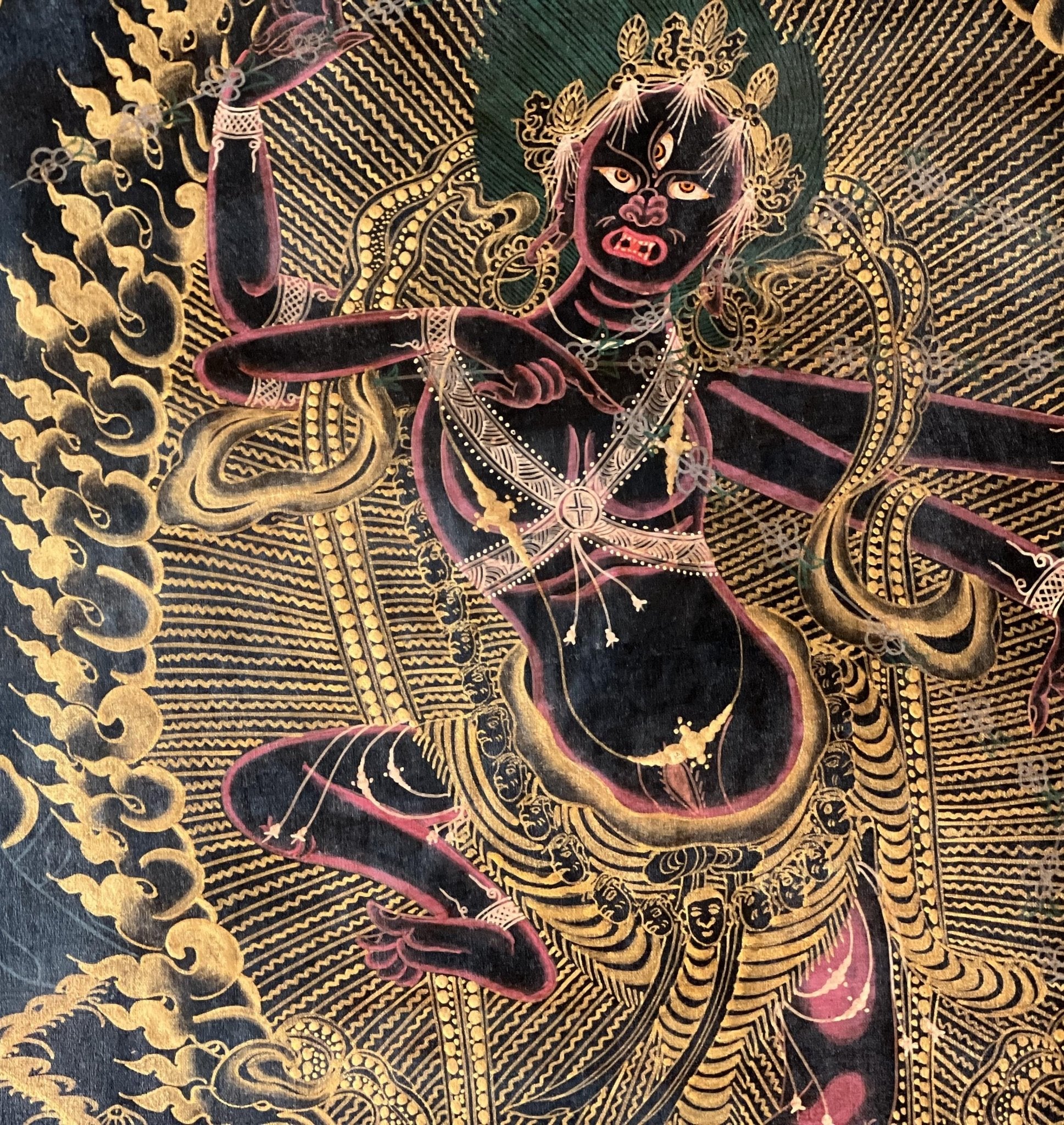 Original Hand - Painted Masterpiece Kurukulla/Kurukulle Mother Buddha Tibetan Thangka Painting Compassion Meditation Art with Silk Brocade - Tibetan Thangka Art