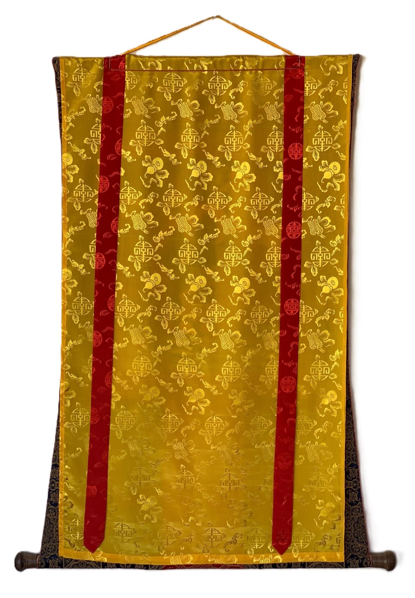 Original Hand - painted Palden Lhamo / Remati/ Sridevi Tibetan Compassion Meditation Thangka Painting/Wall Hanging with Premium Silk Brocade - Tibetan Thangka Art