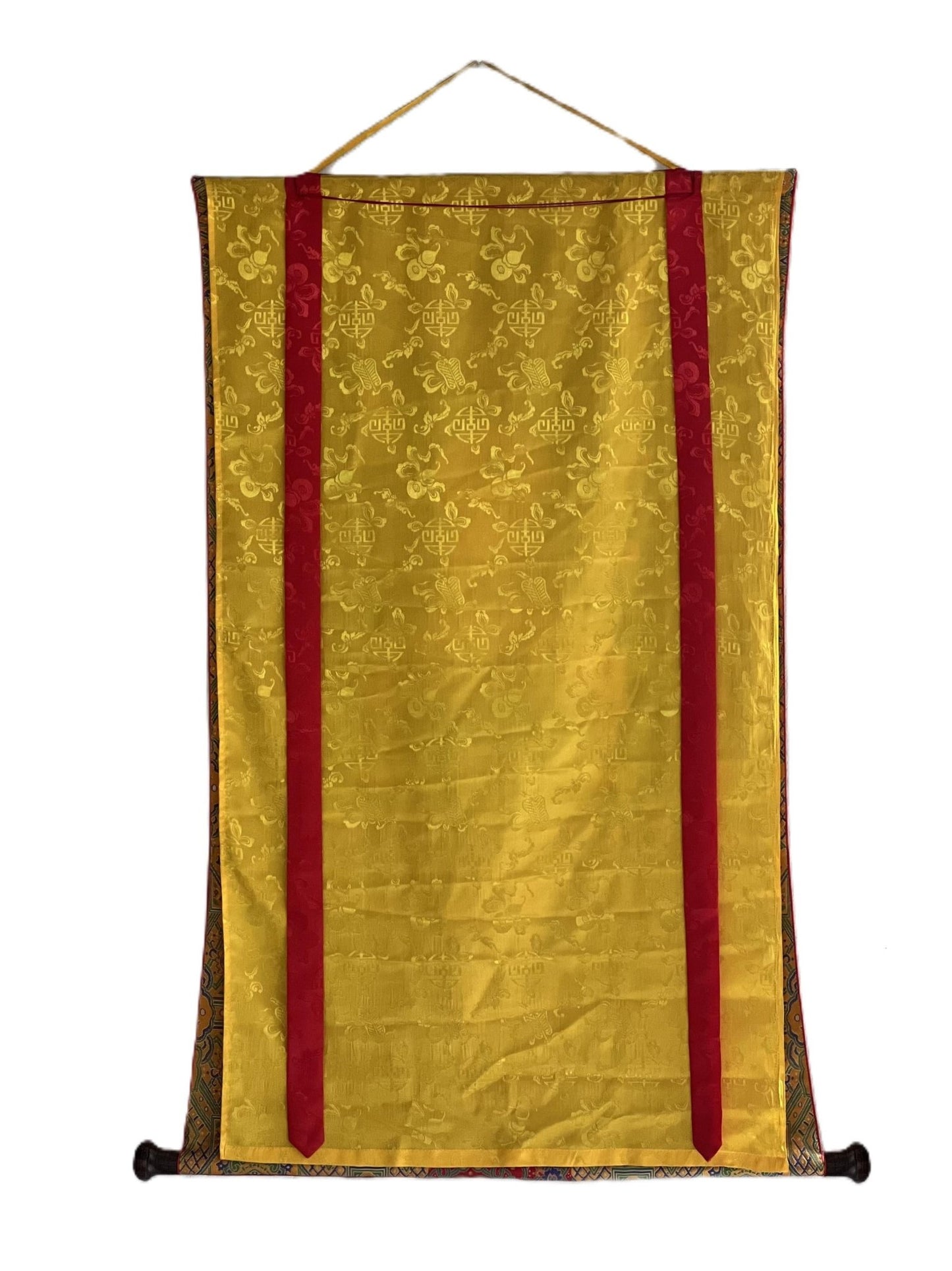 Original Hand - Painted Shakyamuni Buddha Thangka Wall Hanging | Tibetan Compassion Meditation Art | High - Quality Silk Framed Buddha Painting - Tibetan Thangka Art