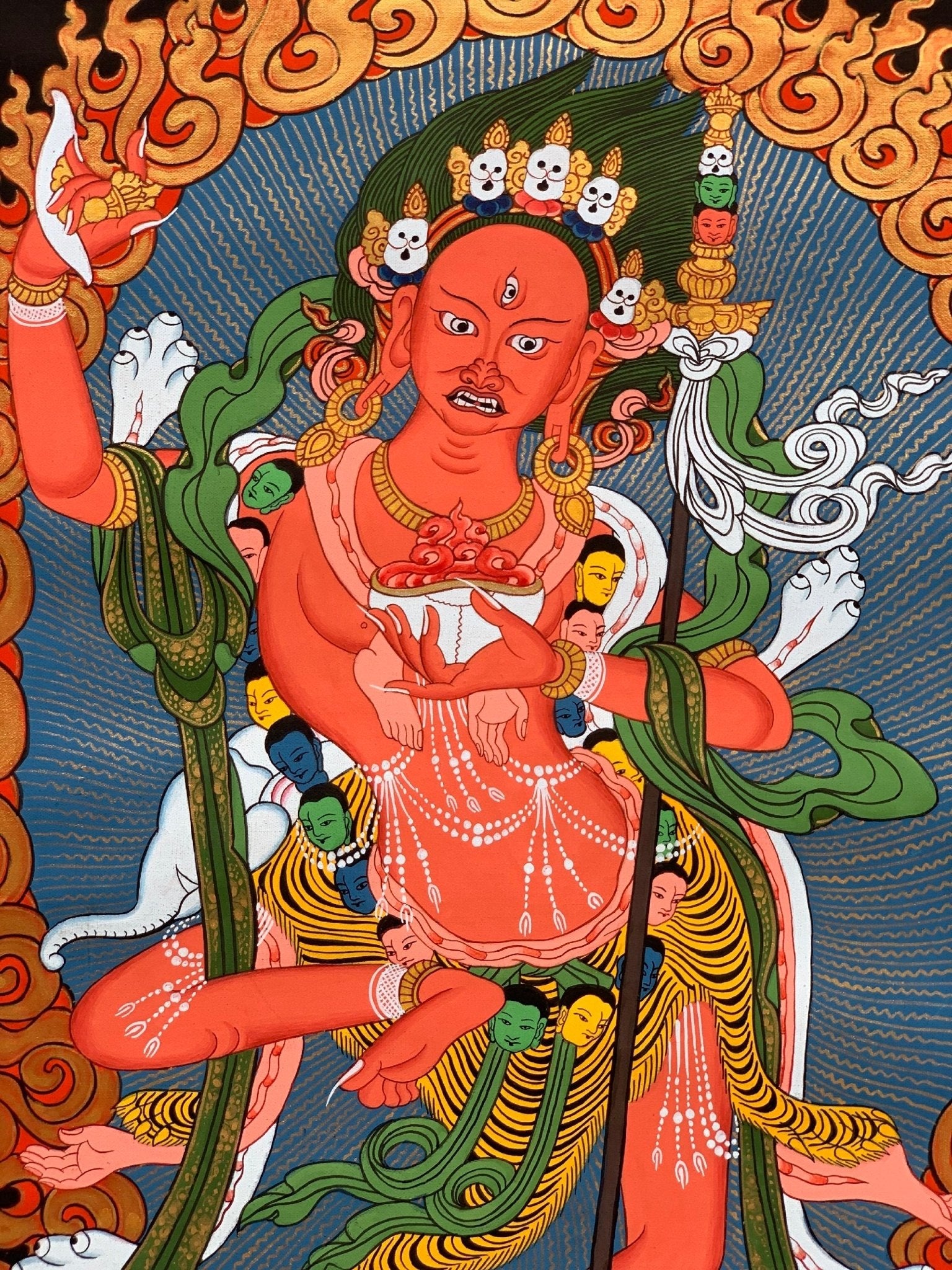 Original Hand Painted VAJRAVARAHI JOGINI / Dorje Phagmo Female Buddha Tibetan Meditation Thangka / Thanka Painting - Tibetan Thangka Art
