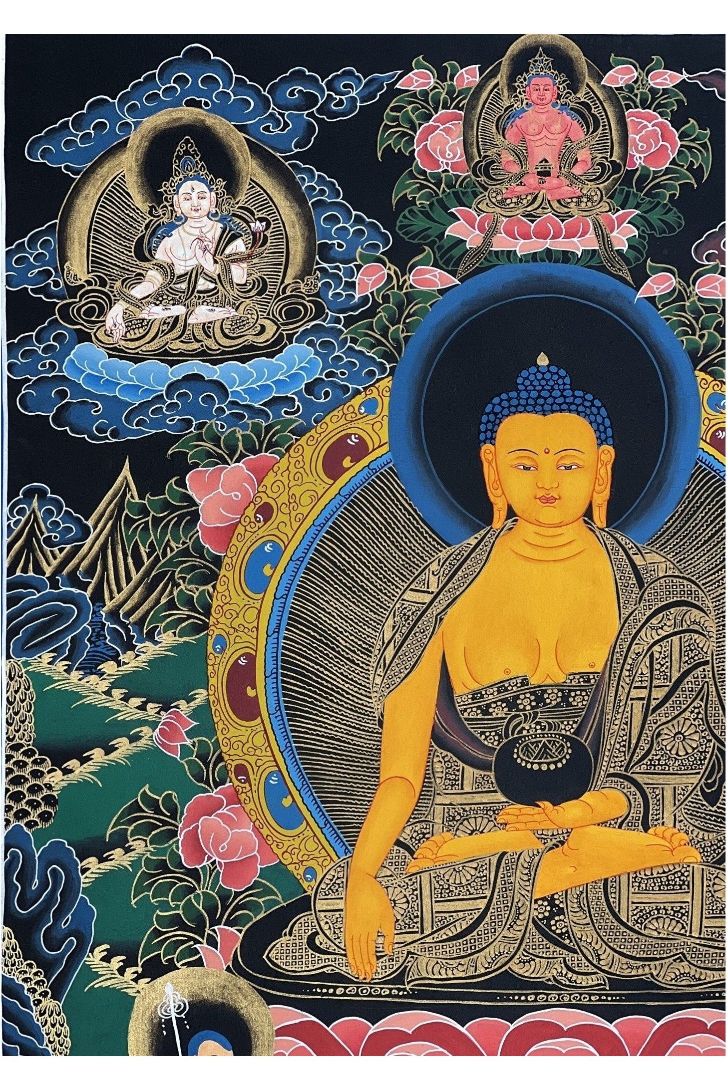 Shakyamuni Buddha/ Siddhartha Gautama High - Quality Masterpiece Tibetan Thangka Painting Original Hand - painted Art - Tibetan Thangka Art