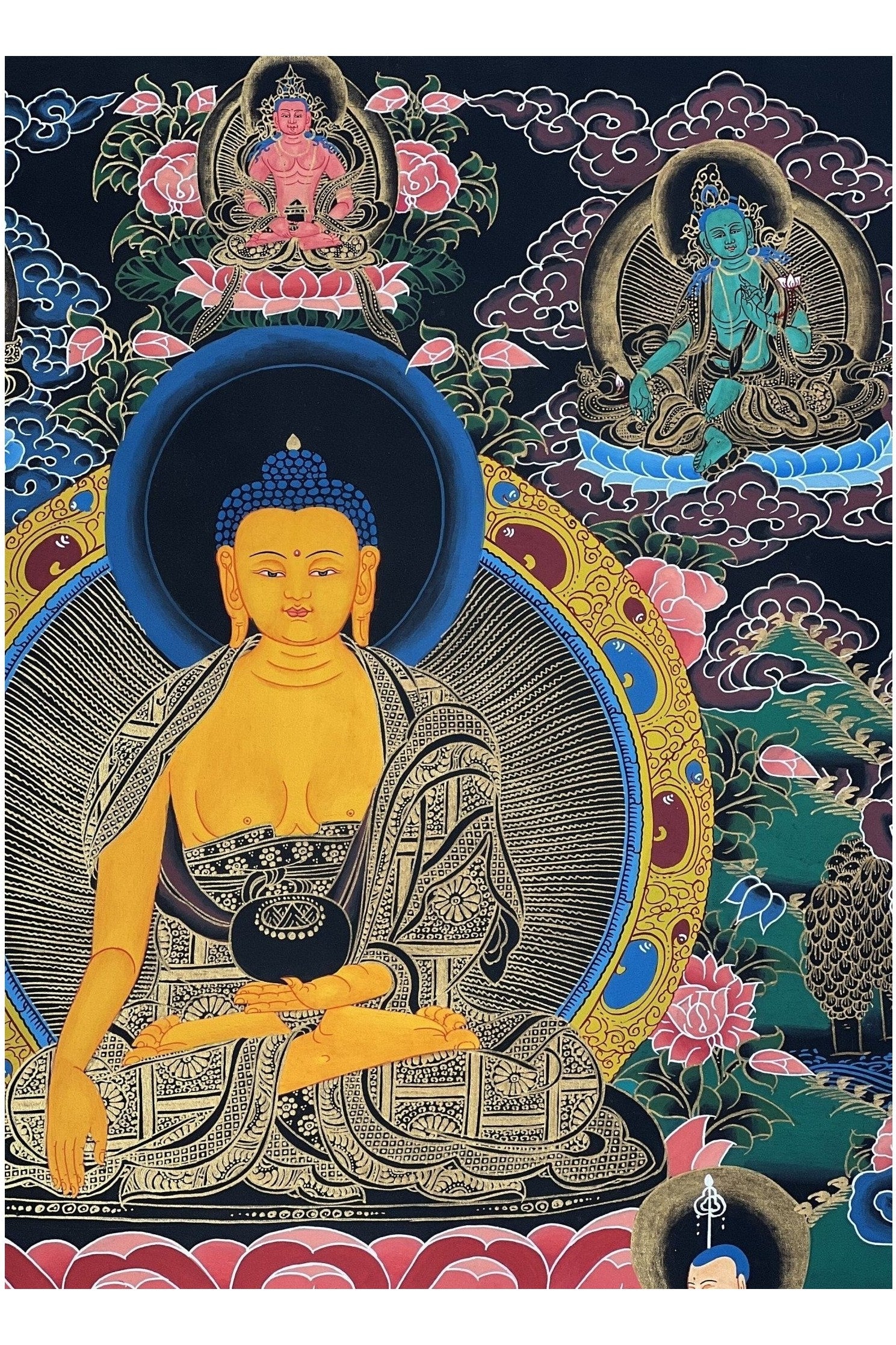 Shakyamuni Buddha/ Siddhartha Gautama High - Quality Masterpiece Tibetan Thangka Painting Original Hand - painted Art - Tibetan Thangka Art