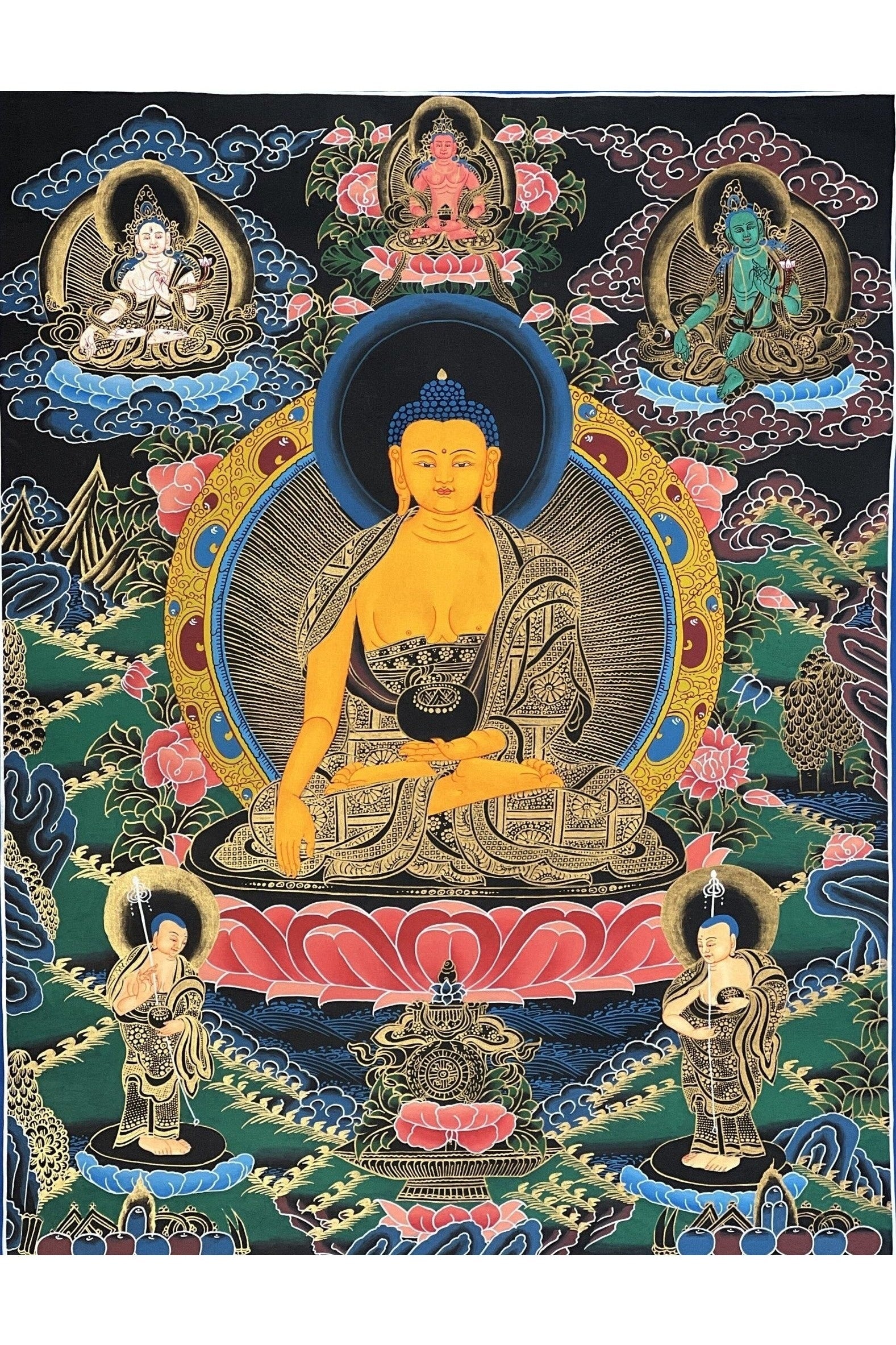Shakyamuni Buddha/ Siddhartha Gautama High - Quality Masterpiece Tibetan Thangka Painting Original Hand - painted Art - Tibetan Thangka Art