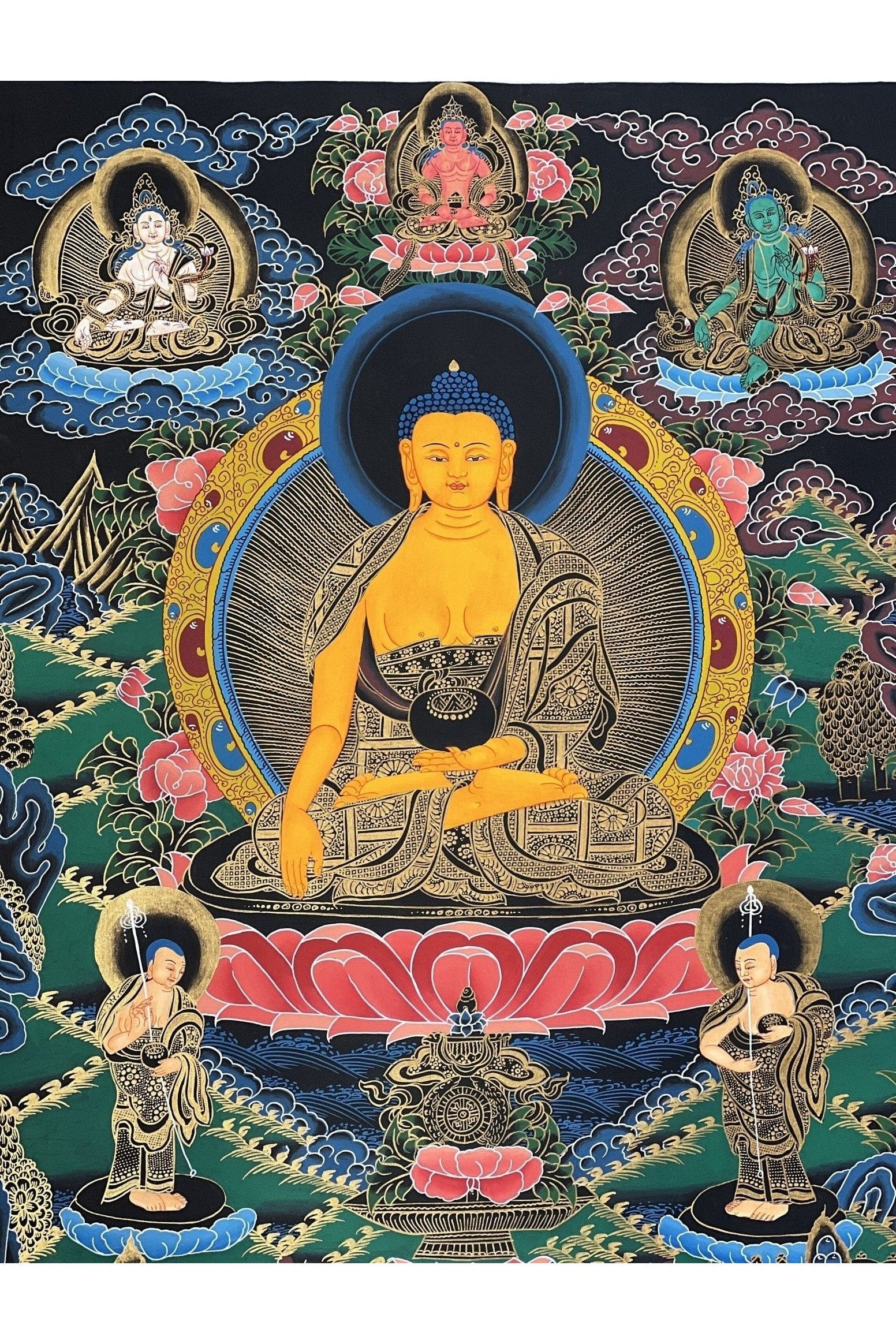 Shakyamuni Buddha/ Siddhartha Gautama High - Quality Masterpiece Tibetan Thangka Painting Original Hand - painted Art - Tibetan Thangka Art